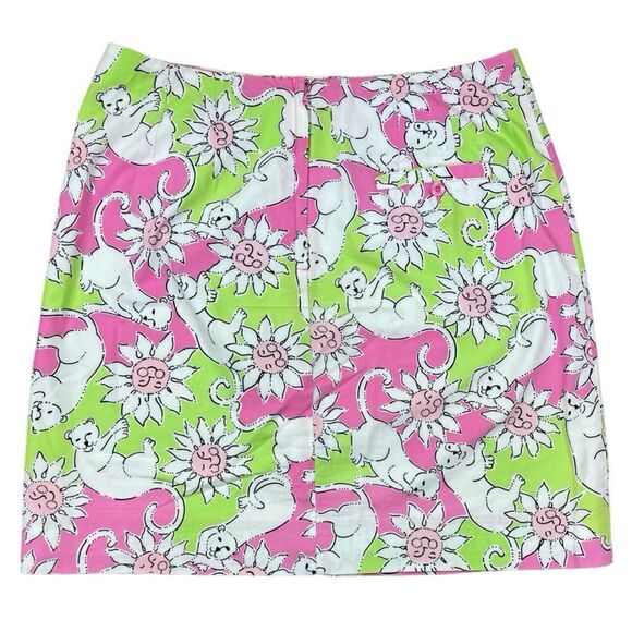 Vintage Lilly Pulitzer French fried lion cat mini skirt - Picture 2 of 5